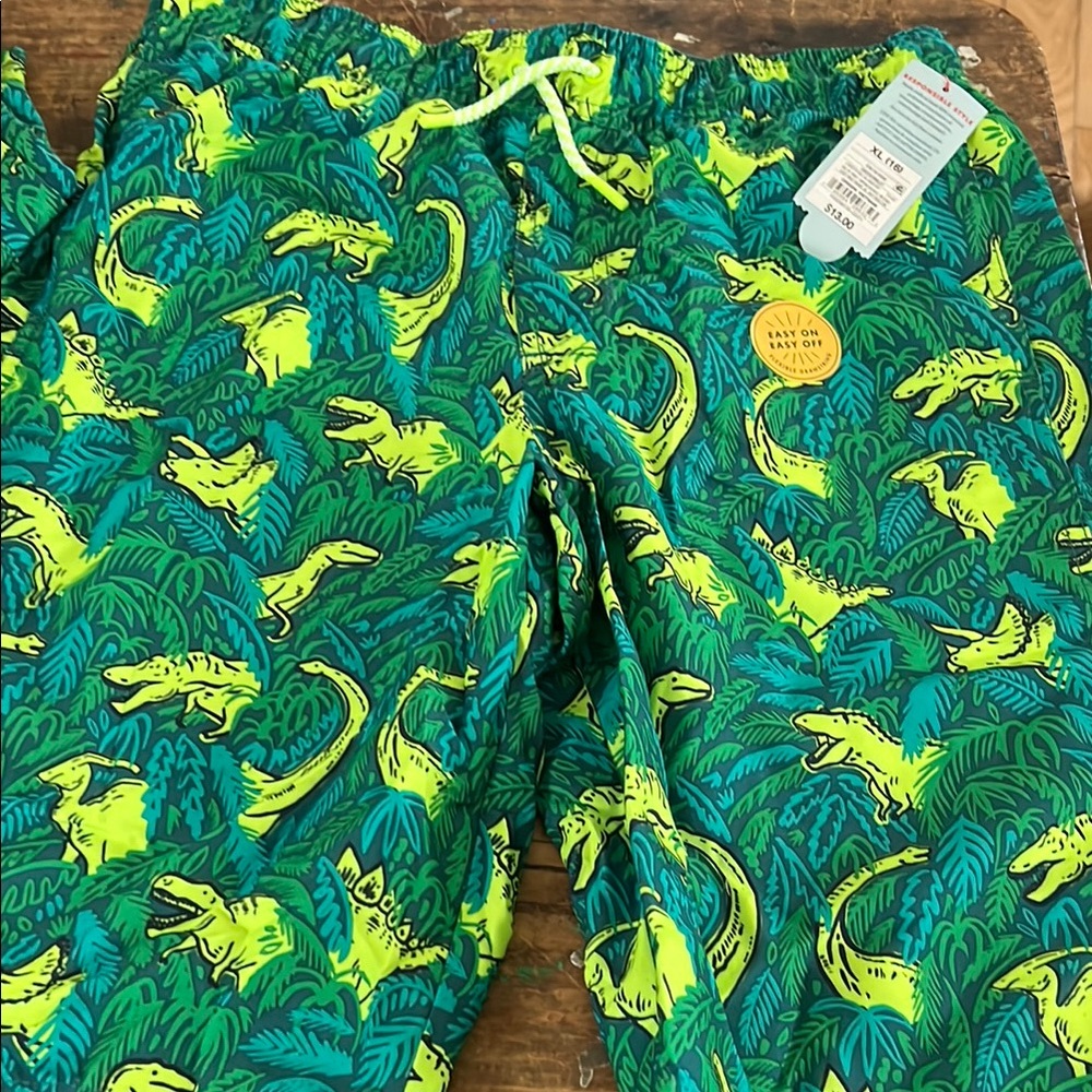 Cat & Jack Green and Blue Swim Trunks